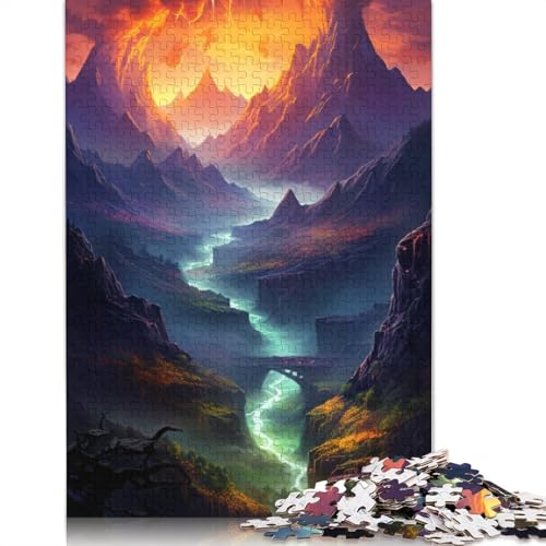Riesige geschmolzene Landschaftspuzzles für Erwachsene, 1000 Teile, Puzzle für Erwachsene und Teenager, Familienspiel, 1000 Teile (75 x 50 cm) von TBDUEPS