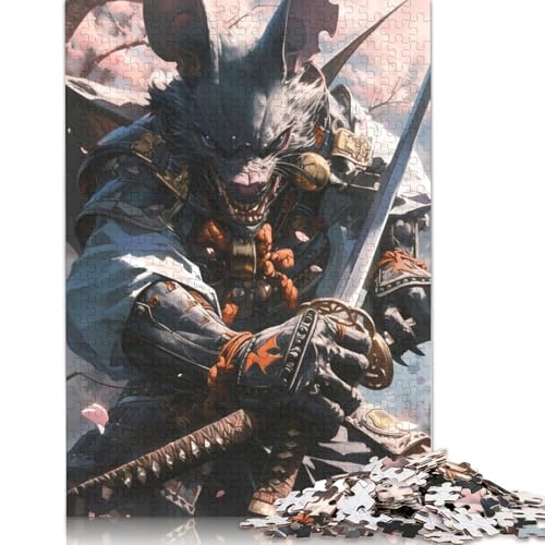 Samurai Bat Warrior Puzzles 1000 Teile Schwer Puzzle Spielzeug Pädagogisches Spiel Impossible Herausforderung Spielzeug Für Erwachsene Kinder 1000pcs (75x50cm) von TBDUEPS