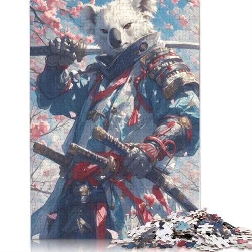 Samurai Koala Puzzle 1000 Teile Schwer Puzzle Spielzeug Pädagogisches Spiel Impossible Herausforderungsspielzeug Für Erwachsene Und Kinder Ab 14 Jahren 1000pcs (38x26cm) von TBDUEPS