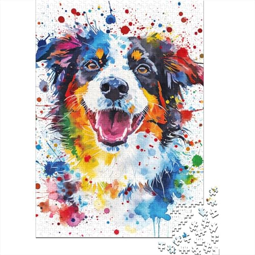 Schäferhund-Puzzle, präzises ineinander greifendes rechteckiges Papierpuzzle für Jungen oder Mädchen, 70 x 50 cm, 1000 Teile von TBDUEPS