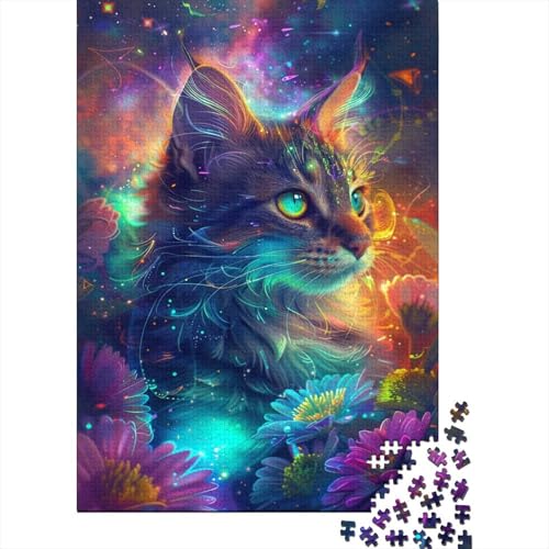 Schönes Katzen-Puzzle, 100% recycelter Karton, 100% recycelter Karton, Puzzle für Jungen oder Mädchen, 300 Teile (40 x 28 cm) von TBDUEPS