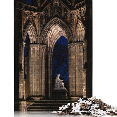 Scott Monument Edinburgh Puzzle für Erwachsene und Jugendliche, 1000 Teile, Puzzle für Erwachsene, Lernspiel, Herausforderungsspielzeug, 1000 Teile (75 x 50 cm) von TBDUEPS