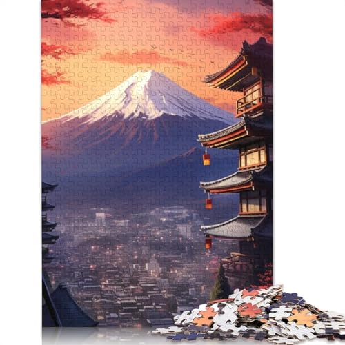 Sonnenuntergang am Berg Fuji, Puzzles, 1000 Teile, Holzpuzzles für Erwachsene und Jugendliche, Familienspiel, 1000 Teile (75 x 50 cm) von TBDUEPS