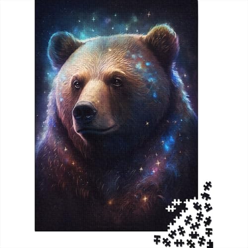 Space Art Braunbär-Puzzle, Denksportaufgabe, 100% recycelter Karton, Puzzle für Kinder und Erwachsene ab 12 Jahren, 300 Teile (40 x 28 cm) von TBDUEPS