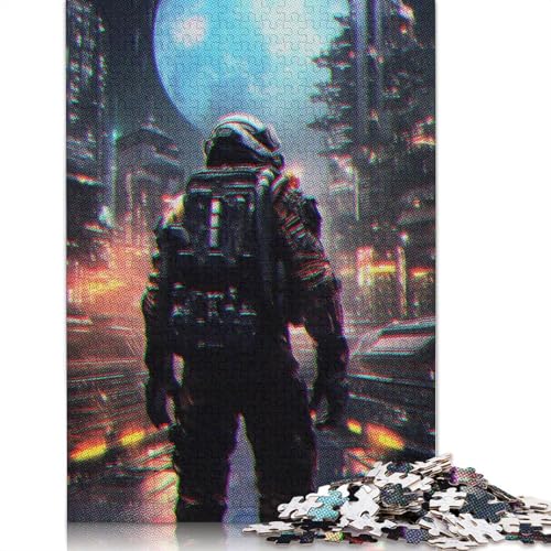 Space City Puzzle 1000-teilige Schwer Puzzle Spielzeug Lernspiel Impossible Herausforderung Spielzeug Für Erwachsene Kinder 1000pcs (75x50cm) von TBDUEPS