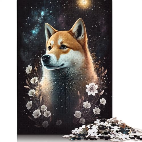 Space Corgi Puzzle, Familienspaß, rechteckiges Papierpuzzle für Jungen oder Mädchen, 1000 Teile (75 x 50 cm) von TBDUEPS
