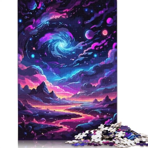 Space Landscape Synergy Puzzle 1000 Teile Schwer Puzzle Spielzeug Lernspiel Impossible Herausforderung Spielzeug Für Erwachsene Und Kinder in Bewährter 1000pcs (75x50cm) von TBDUEPS