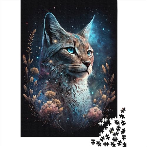 Space Lynx Puzzle, schwierige Herausforderung, 100% recycelter Karton, Puzzle für Kinder und Erwachsene ab 12 Jahren, 300 Teile (40 x 28 cm) von TBDUEPS