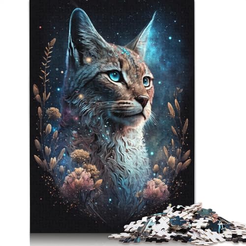 Space Lynx Puzzle DIY-Spiel, rechteckiges Papierpuzzle für Jungen oder Mädchen, Geburtstagsgeschenk, 1000 Teile (75 x 50 cm) von TBDUEPS
