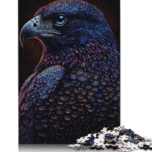Splash Paint Eagle Puzzle 1000 Teile Schwer Puzzle Spielzeug Pädagogisches Spiel Impossible Herausforderungsspielzeug Für Erwachsene Kinder 1000pcs (38x26cm) von TBDUEPS