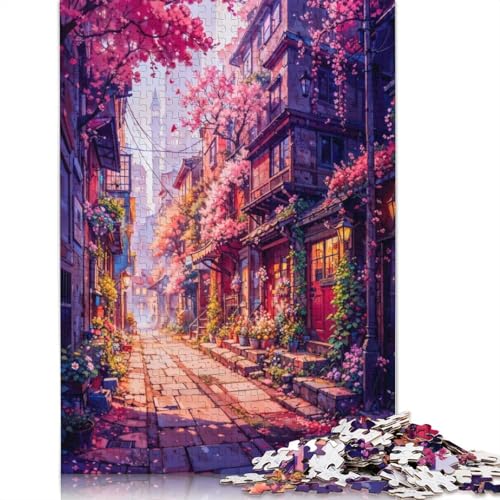 Spring Street Puzzle 1000 Teile, Puzzle für Erwachsene, Puzzles für Teenager, Geschenke, Lernspiel, Herausforderungsspielzeug, 1000 Stück (75 x 50 cm) von TBDUEPS