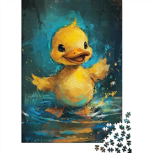 Süßes kleines gelbes Enten-Puzzle, Denksportaufgabe, Premium-Karton-Puzzle für Kinder und Erwachsene ab 12 Jahren, 300 Teile (40 x 28 cm) von TBDUEPS