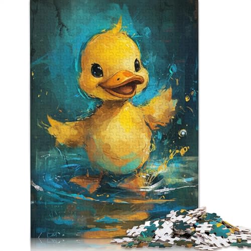 Süßes kleines gelbes Enten-Puzzle, schwierige Herausforderung, 100% recycelter Karton, Puzzle für Erwachsene, Teenager, 1000 Teile (75 x 50 cm) von TBDUEPS