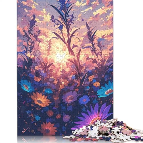 Sunset In Garden Puzzle 1000-teilige Schwer Puzzle Spielzeug Pädagogisches Spiel Impossible Herausforderung Spielzeug Für Erwachsene Und Kinder in Bewährter 1000pcs (38x26cm) von TBDUEPS
