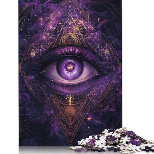 The All Seeing Eye Puzzle 1000 Teile Schwer Puzzle Spielzeug Lernspiel Impossible Herausforderung Spielzeug Für Erwachsene Und Kinder Ab 14 Jahren 1000pcs (38x26cm) von TBDUEPS