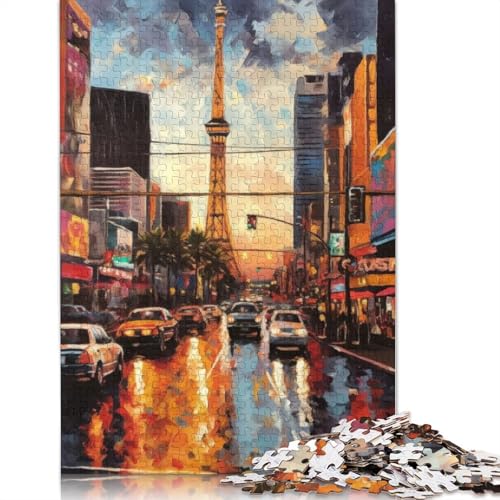 The Strip Las Vegas USA Puzzles 520 Teile für Teenager Geschenke Holzpuzzle Erwachsenenpuzzle Puzzles für Erwachsene 520pcs (52x38cm) von TBDUEPS