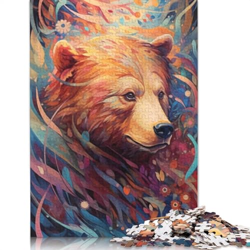 Tier-Braunbär, buntes Puzzle für Erwachsene, 1000 Teile, Holzpuzzles für Erwachsene, Puzzles für Jugendliche ab 12 Jahren, (75 x 50 cm) von TBDUEPS