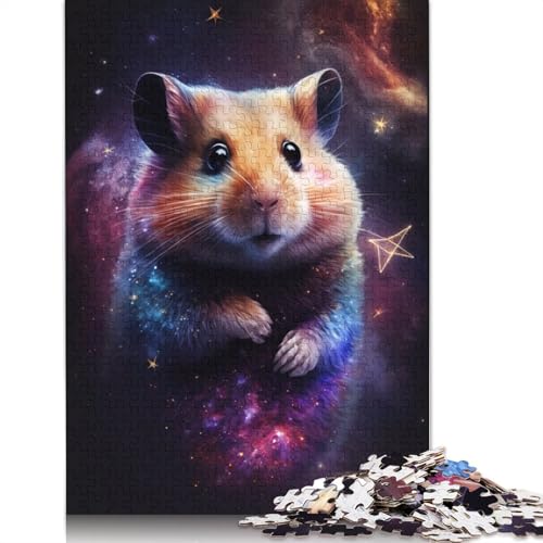 Tier-Hamster-Puzzle, kreative Spiele, 100% recycelter Karton, Puzzle für Erwachsene, 1000 Teile (75 x 50 cm) von TBDUEPS