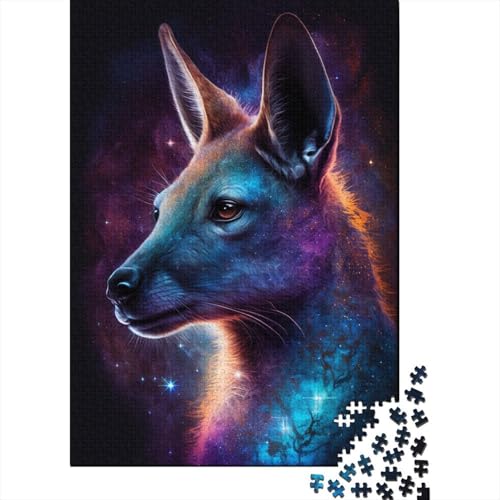 Tier-Känguru-Puzzle, schwierige Herausforderung, 100% recycelter Karton, Puzzle für Damen und Herren, 300 Teile (40 x 28 cm) von TBDUEPS