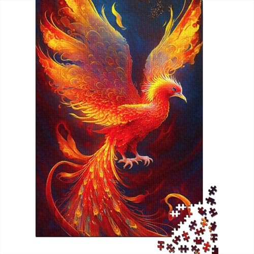 Tier-Phönix-Puzzle, 100% recyceltes Kartonpapier, rechteckiges Puzzle für Erwachsene und Kinder, 300 Teile (40 x 28 cm) von TBDUEPS