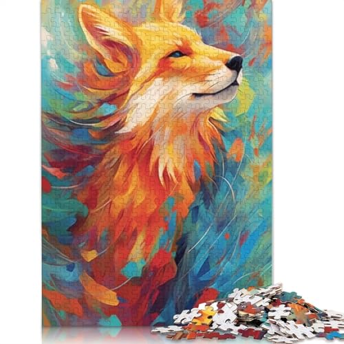 Tierfuchs-Puzzle, farbenfroh, 1000 Teile, Puzzle für Erwachsene und Teenager ab 12 Jahren, 1000 Teile (75 x 50 cm) von TBDUEPS