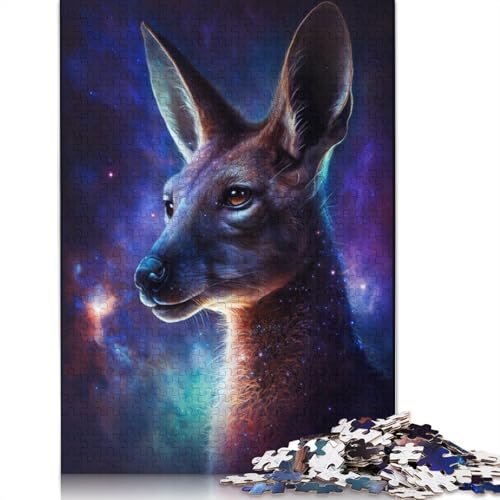 Tierkänguru-Puzzle-Spielzeug, Lernspiel, Premium-Karton-Puzzle für Erwachsene und Kinder, 1000 Teile (75 x 50 cm) von TBDUEPS