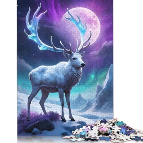 Tierkunst-Elch-Puzzles für Erwachsene, 1000-teiliges Puzzle für Teenager ab 12 Jahren, 1000 Teile (75 x 50 cm) von TBDUEPS