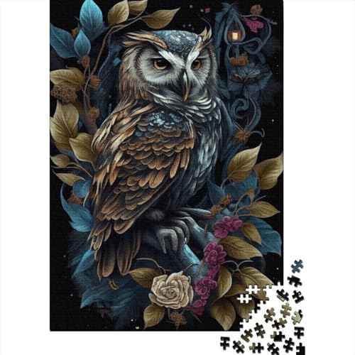 Tierkunst-Eule, 1000-teiliges Puzzle für Erwachsene und Teenager, Teenager, Mann, Frau, Geschenk, 1000 Teile (38 x 26 cm) von TBDUEPS