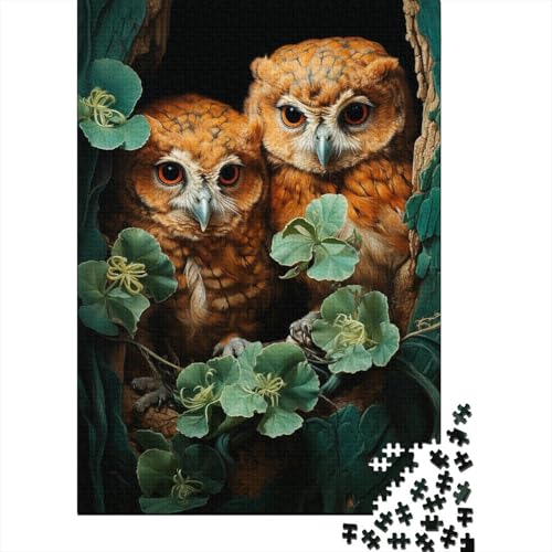Tierkunst-Eulen-Puzzle für Erwachsene, 1000-teiliges Puzzle für Teenager ab 12 Jahren, 1000 Teile (38 x 26 cm) von TBDUEPS
