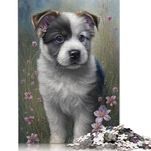 Tierkunst-Hund, 1000 Teile, Holzpuzzle für Erwachsene, Puzzle, Lernspiel, Herausforderungsspielzeug, 1000 Teile (75 x 50 cm) von TBDUEPS