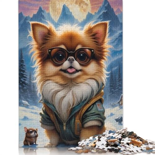 Tierkunst-Hunde-Holzpuzzle, 1000 Teile, Puzzle für Erwachsene, Lernspiel, Herausforderungsspielzeug, 1000 Stück (75 x 50 cm) von TBDUEPS