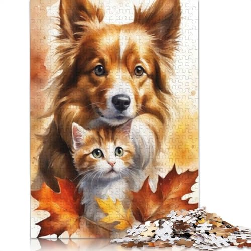 Tierkunst-Hundepuzzle für Erwachsene, 1000-teiliges Puzzle für Teenager ab 12 Jahren, 1000 Teile (75 x 50 cm) von TBDUEPS