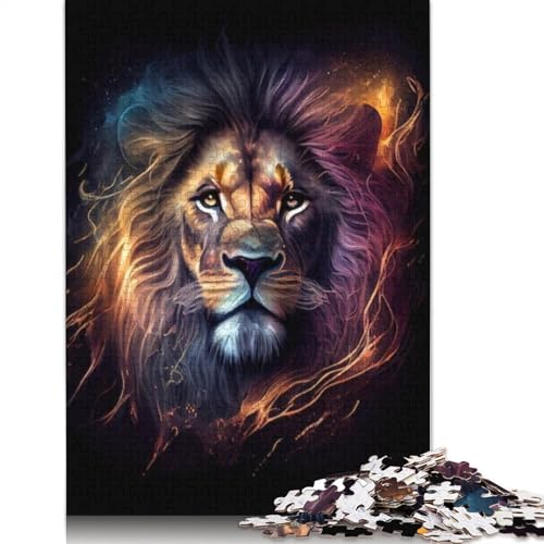 Tierkunst-Löwen-Puzzles für Erwachsene, 1000-teiliges Puzzle für Teenager, Lernspiel, Herausforderungsspielzeug, 1000 Stück (75 x 50 cm) von TBDUEPS