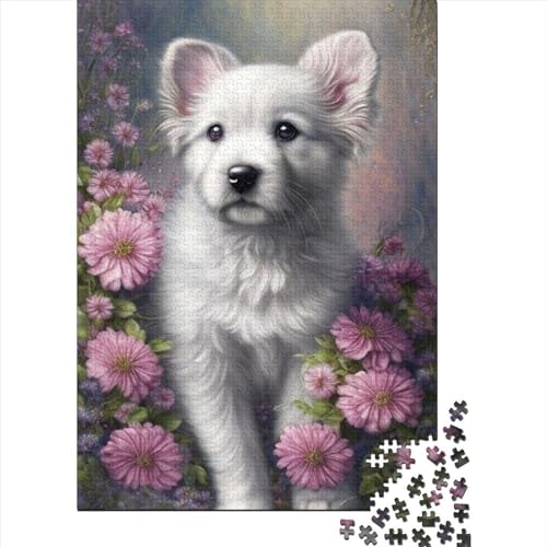 Tierkunst-Puzzle mit Hund, 1000 Teile, für Erwachsene und Teenager, Teenager, Mann, Frau, Geschenk, 1000 Teile (38 x 26 cm) von TBDUEPS