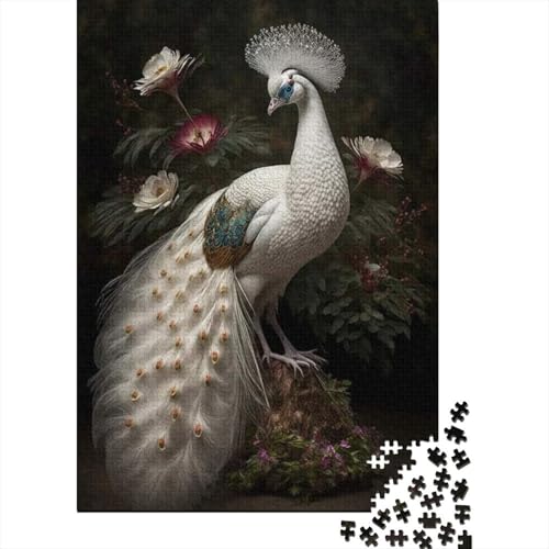 Tierkunst-Puzzle mit Pfauenmotiv, 1000 Teile, für Erwachsene und Jugendliche ab 12 Jahren, 1000 Teile (38 x 26 cm) von TBDUEPS