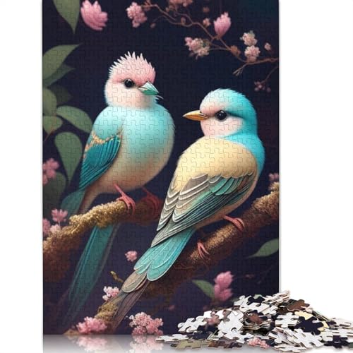 Tierkunst-Vogel-Puzzle, 1000 Teile, Holzpuzzle für Teenager, lustige Puzzles, 1000 Teile (75 x 50 cm) von TBDUEPS