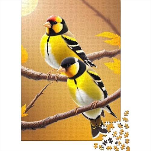 Tierkunst-Vogel-Puzzle, 1000 Teile, für Teenager, Geschenke, Holzpuzzle, Puzzle für Erwachsene, Lernspiele für Zuhause, DIY-Spielzeug, 1000 Teile (38 x 26 cm) von TBDUEPS