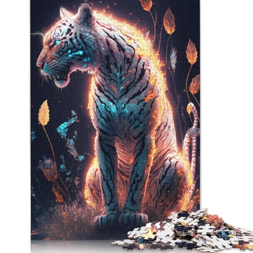 Tiger-Puzzle, 100% recycelter Karton, 100% recycelter Karton, Puzzle für Jungen oder Mädchen, 1000 Teile (75 x 50 cm) von TBDUEPS