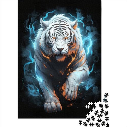 Tiger-Puzzle, präzises ineinander greifendes rechteckiges Papierpuzzle für Erwachsene und Kinder, einzigartiges Geschenk, 70 x 50 cm/1000 Teile von TBDUEPS