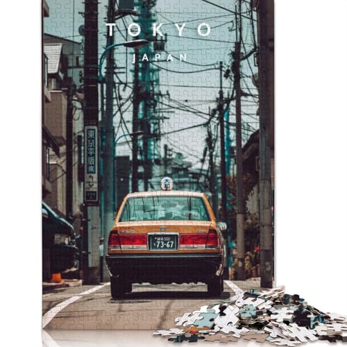 Tokio und Taxi-Puzzle für Erwachsene und Jugendliche, 1000 Teile, Puzzle für Erwachsene, Lernspiel, Herausforderungsspielzeug, 1000 Teile (75 x 50 cm) von TBDUEPS