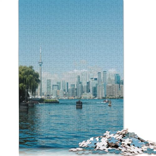 Toronto Puzzles 1000 Teile für Teenager Geschenke Holzpuzzle für Erwachsene und Teenager ab 12 Jahren 1000 Stück (75x50cm) von TBDUEPS
