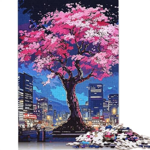 Tree In City Puzzle 1000-teilige Schwer Puzzle Spielzeug Lernspiel Impossible Herausforderung Spielzeug Für Erwachsene Und Kinder in Bewährter 1000pcs (75x50cm) von TBDUEPS