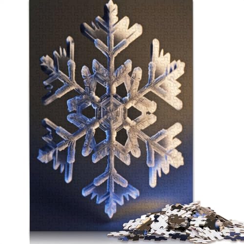 Ultra Clear Snowflakes Puzzle 1000-teilige Schwer Puzzle Spielzeug Lernspiel Impossible Herausforderung Spielzeug Für Erwachsene Und Kinder in Bewährter 1000pcs (75x50cm) von TBDUEPS