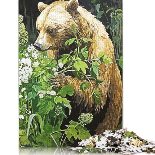 Vintage Bear Puzzles 1000 Teile Schwer Puzzle Spielzeug Lernspiel Impossible Herausforderung Spielzeug Für Erwachsene Und Kinder Ab 12 Jahren 1000pcs (75x50cm) von TBDUEPS