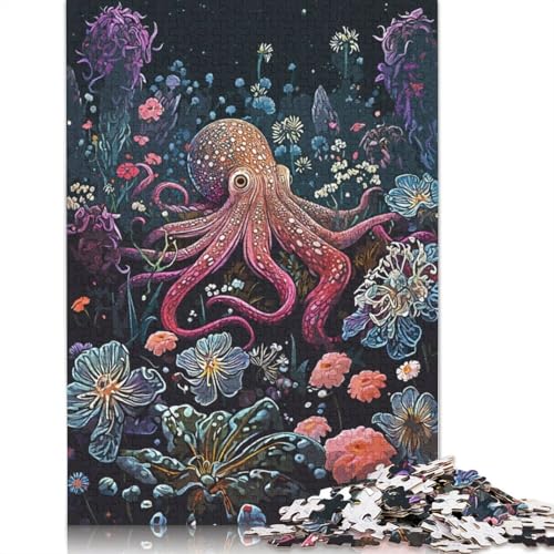 Vintage Octopus Puzzle 1000-teilige Schwer Puzzle Spielzeug Lernspiel Impossible Herausforderung Spielzeug Für Erwachsene Und Kinder Ab 12 Jahren 1000pcs (75x50cm) von TBDUEPS