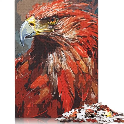 Vintage Red Eagle Puzzle 1000 Teile Schwer Puzzle Spielzeug Pädagogisches Spiel Impossible Herausforderung Spielzeug Für Erwachsene Kinder 1000pcs (75x50cm) von TBDUEPS