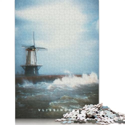 Vlissingen-Puzzles für Erwachsene, 1500 Teile, Holzpuzzles für Teenager, Geschenke, Lernspiel für Erwachsene und Teenager, 1500 Teile (85 x 57 cm) von TBDUEPS