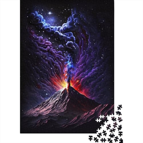 Vulkane in der Galaxie, Puzzle, Denksportaufgabe, Premium-Puzzle aus Karton für Kinder und Erwachsene ab 12 Jahren, 300 Teile (40 x 28 cm) von TBDUEPS