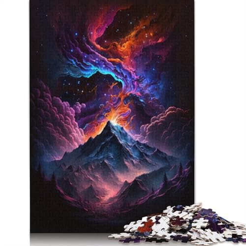 Vulkane in der Galaxie, Puzzle, Familienspaß, rechteckiges Papierpuzzle für Jungen oder Mädchen, 1000 Teile (75 x 50 cm) von TBDUEPS