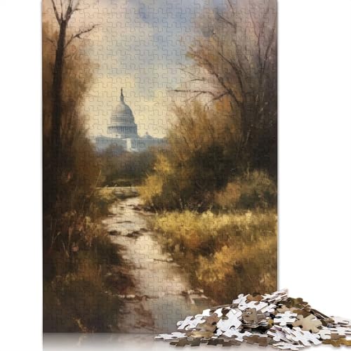 Washington DC Beauty USA Puzzle 1500 Teile für Teenager-Geschenke, Holzpuzzle für Erwachsene und Teenager ab 12 Jahren, 1500 Teile (85 x 57 cm) von TBDUEPS